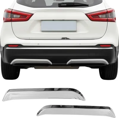 Zdjęcie produktu dla Tylne zderzaki dyfuzora do Nissan Qashqai J11 2017-2021 stal nierdzewna srebrny 2x