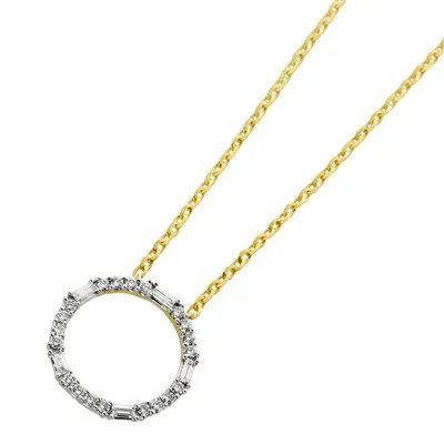 Produktbild von Brillant Kette Gold 585 14K Natur Diamanten 0.19ct 45