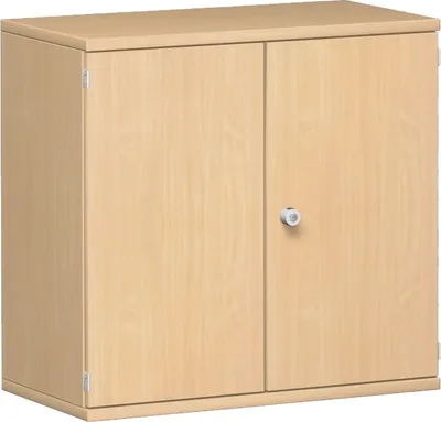 Produktbild von Geramöbel Flügeltürenschrank 1 Nachbildung-Einlegeboden, abschließbar, 800x425x768, Buche/Buche, N-10D208-BB