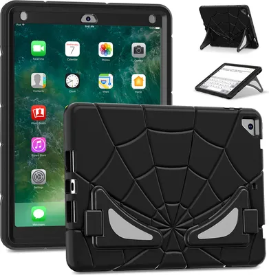 Produktbild von Schutzhülle für iPad Air 2 /iPad 6th /iPad 5th /iPad Pro 9.7 Hülle Robuste Stoßfeste Ständer für Kinder Jungen Schwarz