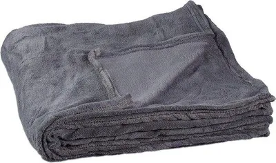 Zdjęcie produktu dla Kołdra polarowa Unyqoos®, bardzo duża – polar poliestrowy, 200 x 220 cm, kolor szary, można prać w temperaturze 30°C, idealna do łóżka i sofy