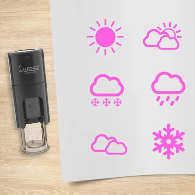Immagine prodotto di Set di timbri CombiCraft di nuovo rosa con 6 timbri
