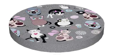 Produktbild von Bertoni RING, Rundes Stuhlkissen, Dekoratives wasserfestes Sitzkissen mit Muster, 40 cm x 4 cm CATNIP