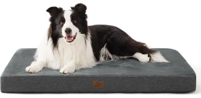 Produktbild von Orthopädisches Hundekissen 89x56x8cm waschbar mit Memoryschaum Dunkelgrau L