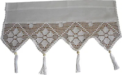 Image de Rideaux blancs avec franges en perles 30/200
