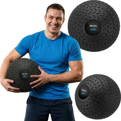 Produktbild von Gymtek® Slam Ball, Slamball, Medizinball, Gewichtsball, Trainingsball - 5 kg - Fitness, Pilates, Workout, Gym