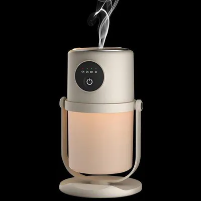 Image de Climatiseur avec tête de pulvérisation pivotante à 360°, fonctionnement silencieux, utilisable comme humidificateur ou ventilateur, avec fonction veille.