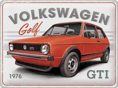 Produktbild von Nostalgic-Art - Blechschild 30 x 40 cm - VW Golf - GTI 1976
