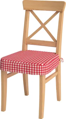 Produktbild von Dekoria Sitzkissen geeignet für das Ikea Modell Ingolf, rot-ecru, Modell Inglof