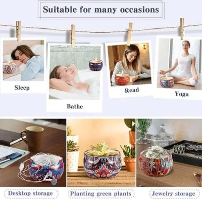 Produktbild von Famanu Duftkerzen-Set, 9 Stück, aus natürlichem Sojawachs, Aromatherapie