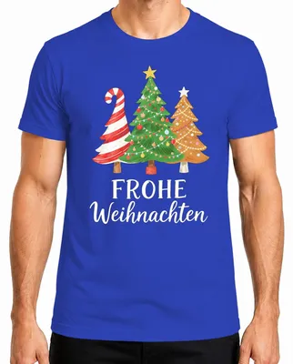 Produktbild von Frohe Weihnachten Weihnachtsbaum Zuckerstange Geschenk Tannenbaum Herren T-Shirt, Blau, L