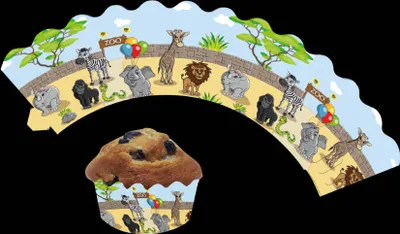 Produktbild von 12 Party im Zoo Muffinbanderolen