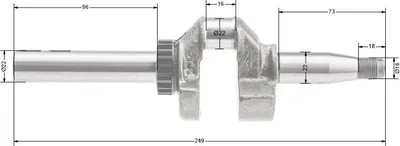 Obrázok produktu pre Kľukový hriadeľ B&S Series 400 500 ORIGINÁLNA ČASŤ 796216