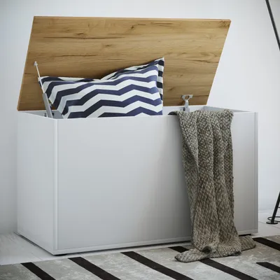 Produktbild von VCM Holztruhe | Maße ca. H. 49 x B. 82 x T. 44 cm |Kiste für flexiblen Einsatz in allen Wohnräumen | Aufbewahrungsbox | Kiste - Bendola
