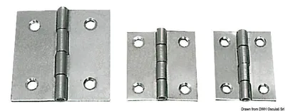 Immagine prodotto di Cerniera in acciaio VA, lucidata 40x40 mm, 1 pezzo