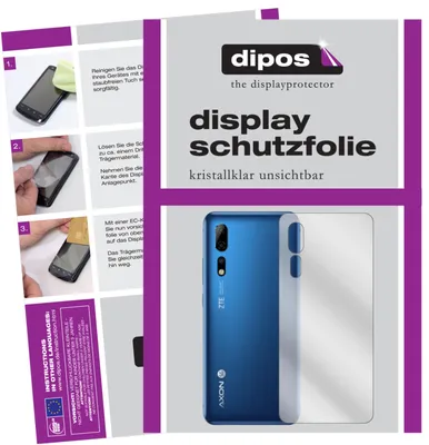 Produktbild von 2x Schutzfolie für Axon 10 Pro Rückseite klar Displayschutzfolie Folie Display