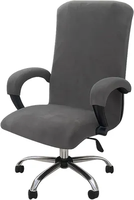 Produktbild von Bürostuhlbezug aus Samt, elastisch, XL, grau, für Bürostühle