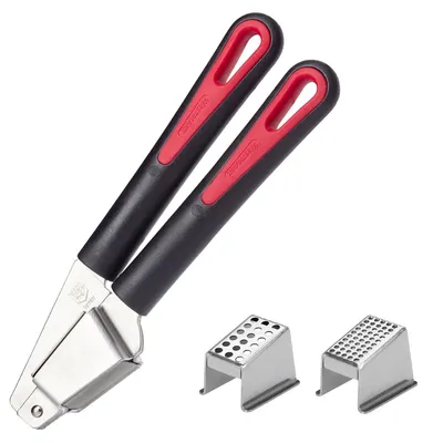 Produktbild von Praktische Knoblauchpresse mit ergonomischem Griff und zwei Pressaufsätzen