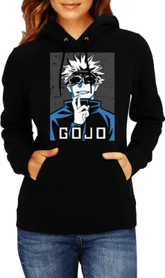 Obrázek produktu pro Dámská Mikina S Kapucí Japan Manga Anime Comics Jujutsu Anime Manga Kaisen Satoru Gojo, Lady M / Černá