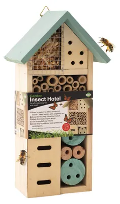 Produktbild von Insektenhotel Bienenhotel Nisthilfe - Kiefernholz - 25,5 x 8,5 x 13 cm - Für Garten und Balkon