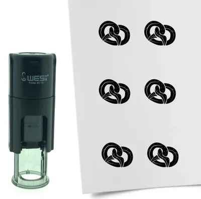 Produktbild von CombiCraft Selbstfärbender Stempel 'Bretzel' in der Farbe Schwarz, Ø10mm