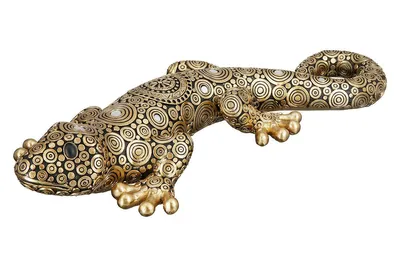 Produktbild von GILDE Figur, Gecko, "Tarentola", Kunstharz, goldfarben, , L. 37 cm, B. 16 cm, H. 6 cm 37688