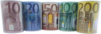 Produktbild von 5er Set Spardose "Euro" Ø 8,5 cm