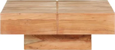 Image de vidaXL Table basse 80x80x28 cm en bois massif d'acacia