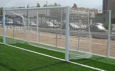 Produktbild von Set mit 2 3-mm-Premium-Kastenfußballnetzen für 11 Spieler
