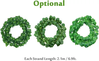 Image de 12 Pack 83 Ft Artificial Ivy Garland Vine Fake Greenery Leaf Hanging Plants Garland for Wedding Party Home Garden Wall Decor