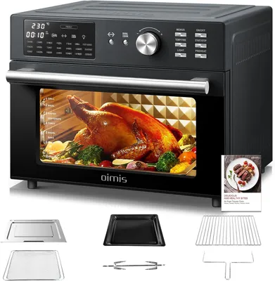 Image de Friteuse à air chaud de 30 litres, avec 21 programmes, four XXL avec fonction friture à air, four multifonctionnel, cuisson double, fonction rôtisserie, fonction déshydratation, et 6 accessoires