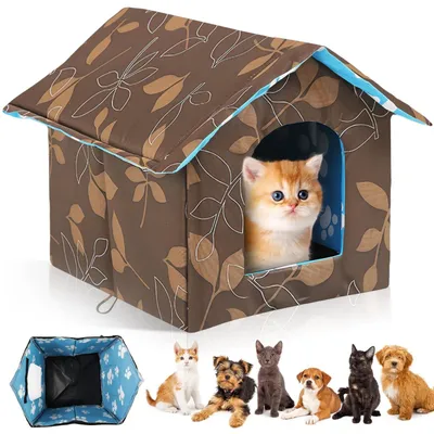 Produktbild von Omgoods – Katzenhaus für den Außenbereich mit abnehmbarem Kissen