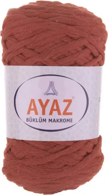 250g Strickgarn Büklüm Makrome Baumwollgarn ziegelrot