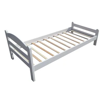 Immagine prodotto di Letto LASSY, per materasso 90x200, con rete a doghe, faggio massiccio, bianco