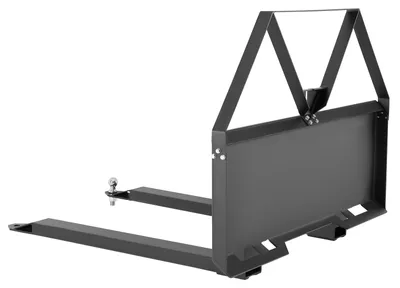Produktbild von SucceBuy Schnellbefestigung, 1160x145x822 mm Palettengabeln mit Rahmen, 1179 kg Tragfähigkeit, Anhängerkupplungskugel 47,6 mm, Schnellkupplung, Frontlader, geeignet für Kompaktlader und Traktoren