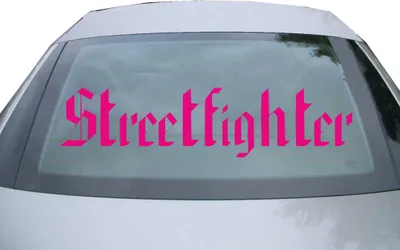 Produktbild von Indigos UG - Aufkleber Heckscheibe & Motorklappe DE2114 - pink - 600x142 mm - Streetfighter - Auto Scheiben Fenster Heckklappe Tuning Racing JDM - Die cut