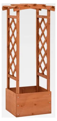 Produktbild von Pflanzkasten mit Spalier 49x39x117 cm aus Tannenholz für Balkon, Garten und Terrasse