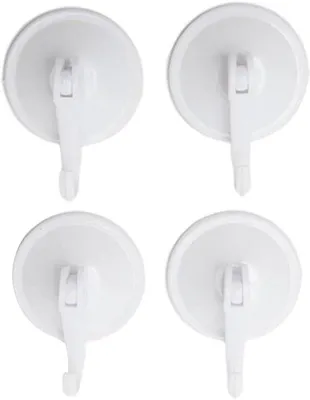 Produktbild von Famanu Set von 4 Saugnaphaken mit starker Vakuumkraft - Kunststoffhaken für Wand, Bad und Küche