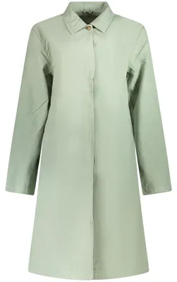 Produktbild von Eleganter grüner Trenchcoat für Damen mit Taschen und Knopfdesign