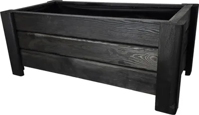 Obrázok produktu pre HolzGarden Drevený Kvetináč Obdĺžnikový Z Masívu Impregnovaný 80 x 32 x 40 cm 54 l Eben