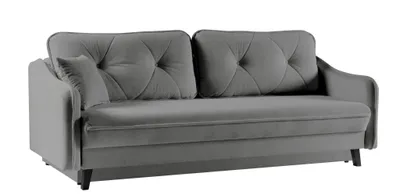 Produktbild von Schlafsofa MARMARIS GRAU 225x93x85 cm – Sofa mit Schlaffunktion, Liegefläche 200x138 cm, 3-Sitzer Couch, Modernes Polstersofa