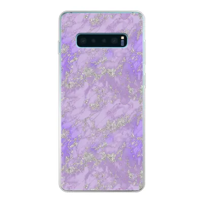 Produktbild von MuchoWow® Handyhülle Schutzhülle Hülle für Samsung Galaxy S10 Plus Marmor - Lila - Muster Silikon Softcase Handy Hülle - Schutzhülle