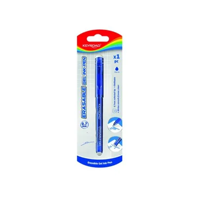 Image de KEYROAD stylo à bille effaçable 0,7mm bleu blister