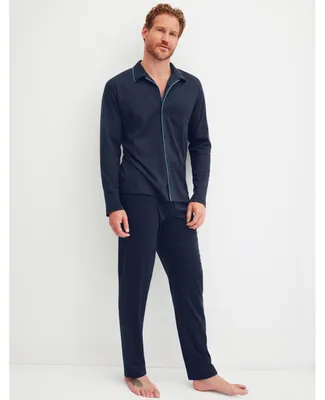 Produktbild von Calida Herren Pyjama lang knöpfbar Relax Choise saphir blue 42968-480 M (50)