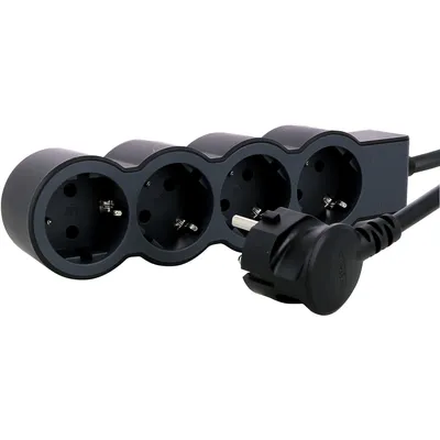 Image de Legrand multiprise plat 4x prise, 1,5 mètre de câble noir 694553