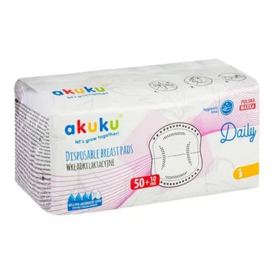 Obrázok produktu pre Vložky do podprsenky AKUKU - 60 ks