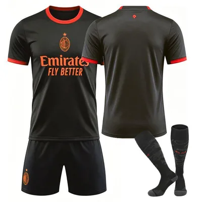 Immagine prodotto di No name no number Maglia da calcio da trasferta del Milan 26-27 per bambini e adulti TAGLIA:28