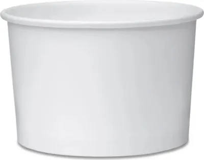 Produktbild von Eisbecher aus Papier, weiß, 360 ml, Durchmesser 103 mm, 25 Stück.