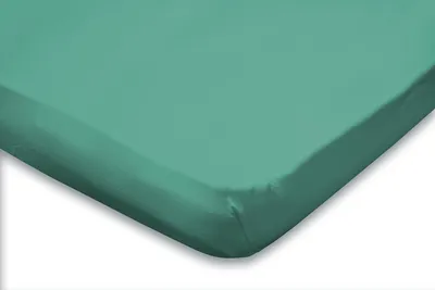 Produktbild von Eleganzzz Topper-Spannbetttuch Jersey Stretch – Grün  – 120/130/140x200  – weich & dehnbar