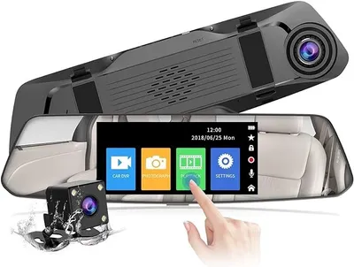 Produktbild von Dashcam, mit Rückfahrkamera 4,8 Zoll Touch Screen Full HD 1080P von Chortau